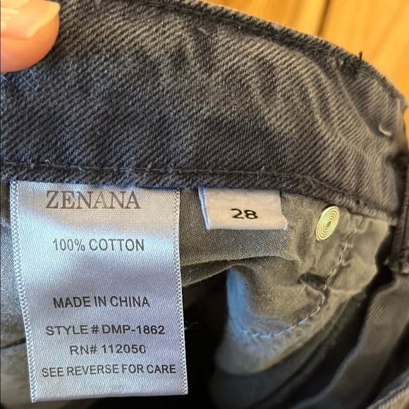 Zenana Outfitters Wide Leg Crop Jeans in Dark Blue - Picture 10 of 12